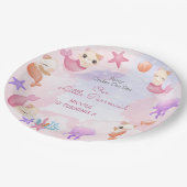 Reumaïde kattenmeisje, schattige verjaardag papieren bordje (Gekanteld)