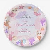 Reumaïde kattenmeisje, schattige verjaardag papieren bordje (Voorkant)