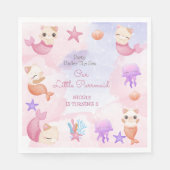 Reumaïde kattenmeisje, schattige verjaardag servet (Voorkant)