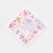 Reumaïde kattenmeisje, schattige verjaardag servet (Hoek)