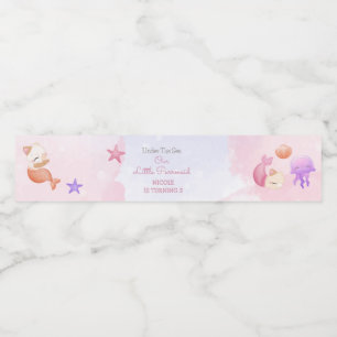 Reumaïde kattenmeisje, schattige verjaardag waterfles etiket