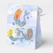 Reumaïde kattenzeemeermin waterverf verjaardag bedankdoosjes (Achterkant)