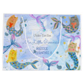 Reumaïde kattenzeemeermin waterverf verjaardag groot cadeauzakje (Achterkant)