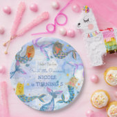 Reumaïde kattenzeemeermin waterverf verjaardag papieren bordje (Feest)