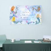 Reumaïde kattenzeemeermin waterverf verjaardag spandoek (Beurs)