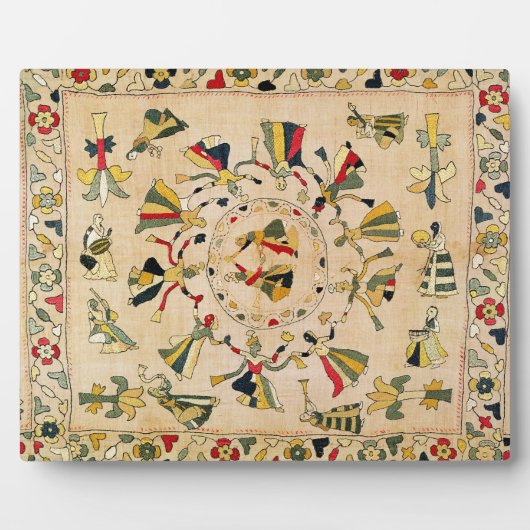 Reumal: vierkante borduurplaat waarop Punjabi dan  Fotoplaat (Voorkant)