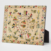 Reumal: vierkante borduurplaat waarop Punjabi dan  Fotoplaat (Zijkant)