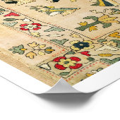 Reumal: vierkante borduurplaat waarop Punjabi dan  Poster (Hoek)