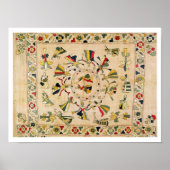 Reumal: vierkante borduurplaat waarop Punjabi dan  Poster (Voorkant)