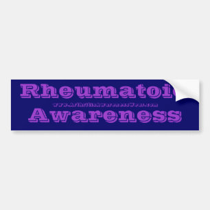 ReumatoidBewustheid - in de het bewustmakingskleur Bumpersticker