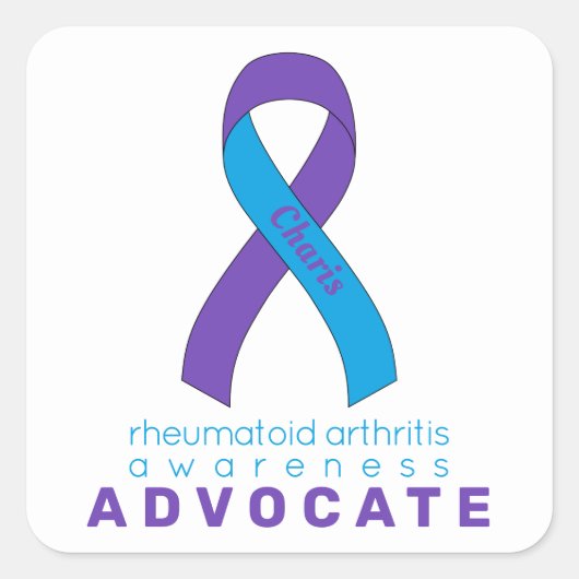 Reumatoïde artritis Advocate Witte Sticker (Voorkant)