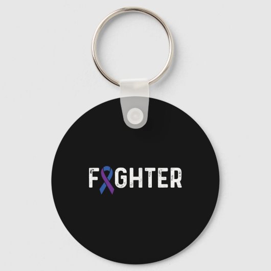 Reumatoïde artritis Awareness Ribbon RA Fighter Sleutelhanger (Voorkant)