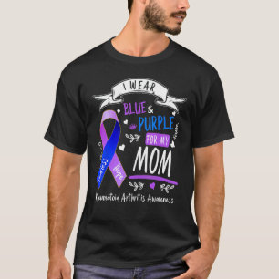 Reumatoïde artritis Bewustheid I Draag Paars blauw T-shirt