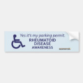 Reumatoïde artritis Bewustheid - Invaliditeit Bumpersticker (Voorkant)
