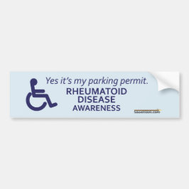 Reumatoïde artritis Bewustheid - Invaliditeit Bumpersticker