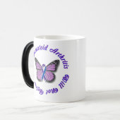 Reumatoïde artritis Bewustheid Koolstofbelasting M Magische Mok (Voorkant links)