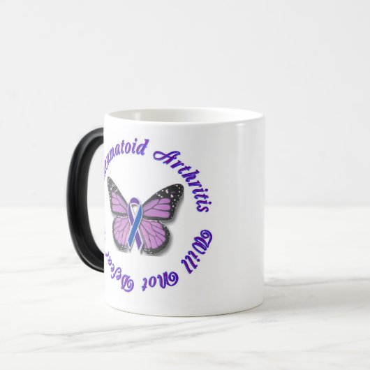 Reumatoïde artritis Bewustheid Koolstofbelasting M Magische Mok (Voorkant links)
