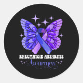Reumatoïde artritis Bewustheid Ronde Sticker (Voorkant)