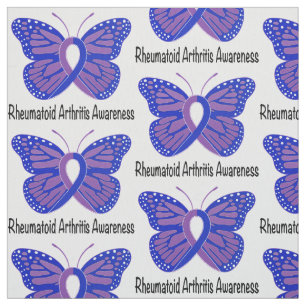 Reumatoïde artritis butterfly bewustzijn Ribbon Stof
