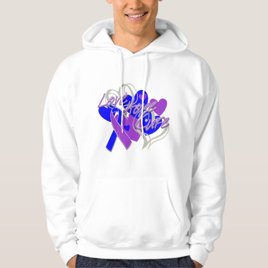 Reumatoïde artritis Love Hope Cure Hoodie (Voorkant)