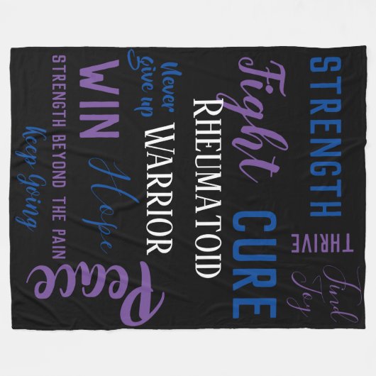 Reumatoïde artritis Warrior Fleece Deken (Voorkant (Horizontaal))