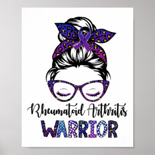 Reumatoïde artritis Warrior Messy Bun Poster