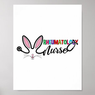 Reumatologie Verpleegster Bunny Pasen Stethoscoop Poster