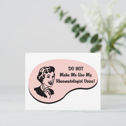 Reumatoloog Voice Briefkaart (Staand voorkant)