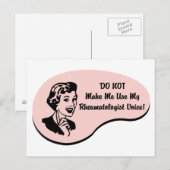 Reumatoloog Voice Briefkaart (Voorkant / Achterkant)