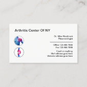 Reumatoloog voor medische artritis visitekaartje (Voorkant)
