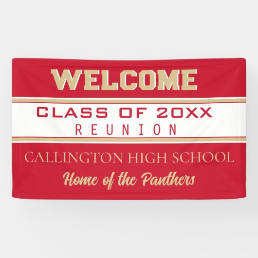 Reünie! AANGEPASTE klasse reünie banner (Horizontaal)