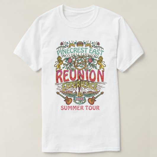 Reünie Band Retro 70s Concert Logo Custom T-shirt (Design voorkant)