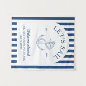 Reünie-banner voor cruisefamilie wandkleed (Voorkant (horizontaal))