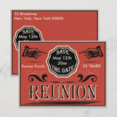  reünie Bewaar de datum Aankondigingskaart (Voorkant / Achterkant)