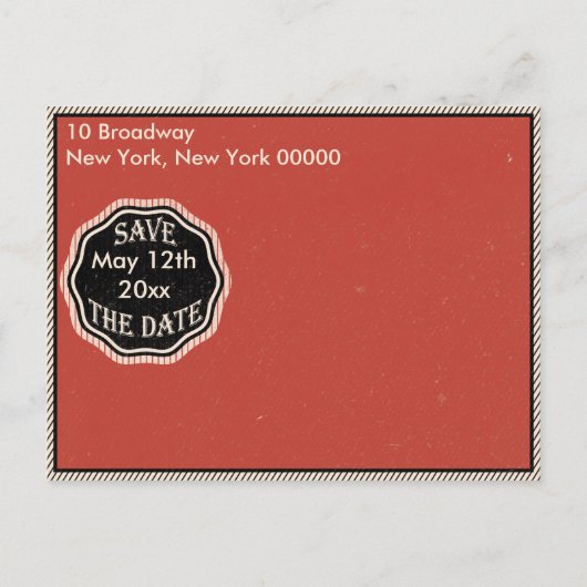  reünie Bewaar de datum Aankondigingskaart (Achterkant)