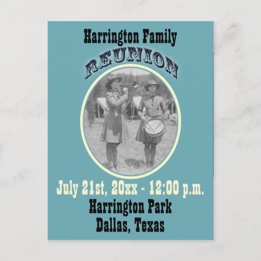 Reünie Bewaar de datum voor de uitnodiging (Voorkant)