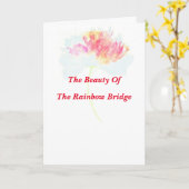 Reünie bij de Rainbow Bridge Gedicht Gevouwen Kaar Kaart (Gele Bloem)