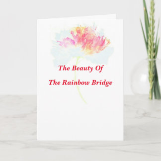 Reünie bij de Rainbow Bridge Gedicht Gevouwen Kaar Kaart