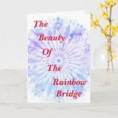 Reünie bij de Regenboogbrug gevouwen Kaart 5 "x 7" (Gele Bloem)