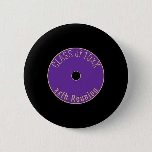 reünie-Button van de klas Ronde Button 5,7 Cm (Voorkant)
