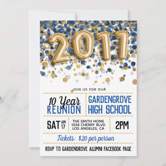 Reünie middelbare school 2011 kaart (Voorkant)