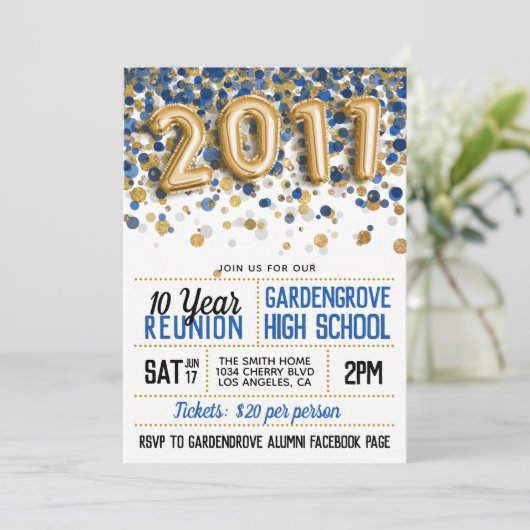 Reünie middelbare school 2011 kaart (Staand voorkant)