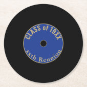 reünie-onderzetters van de klas ronde kartonnen onderzetter (Voorkant)