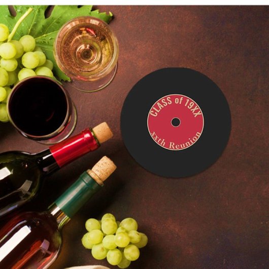  reünie-onderzetters van de klas ronde kartonnen onderzetter