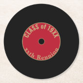  reünie-onderzetters van de klas ronde kartonnen onderzetter (Voorkant)