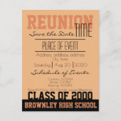 Reünie ontwerp aankondigingskaart (Voorkant)