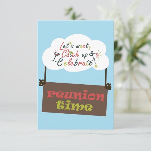 Reünie ontwerp kaart (Staand voorkant)