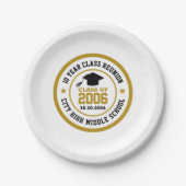 Reünie op de middelbare school, Afstuderen jaar Papieren Bordje (Voorkant)