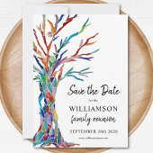 Reünie over regenboogbomen save the date