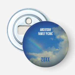 Reünie Regenboog Kleurrijke Jaarlijkse Familie Pic Button Flesopener